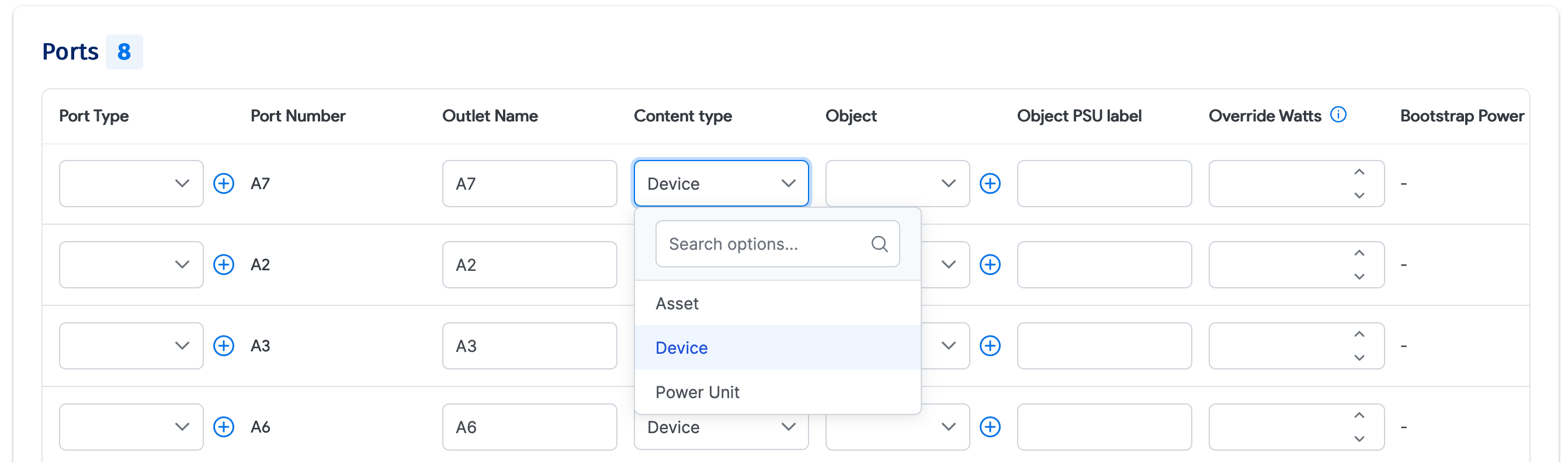 Edit PDU page