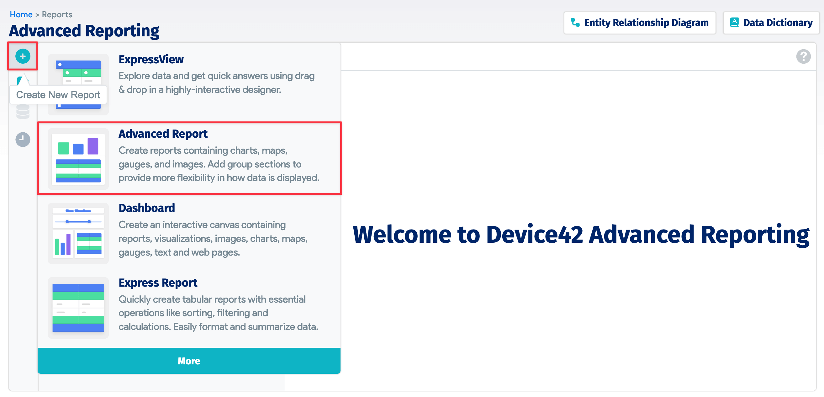 Create new Standard Report