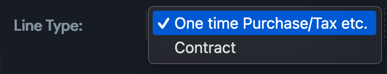 Line item options