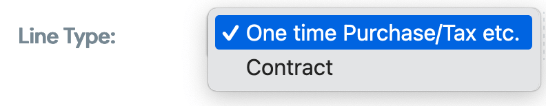Line item options