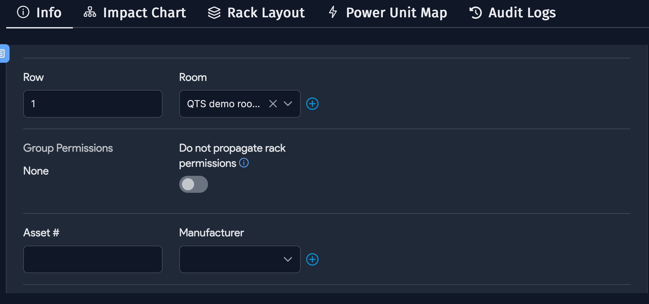 Rack edit mode