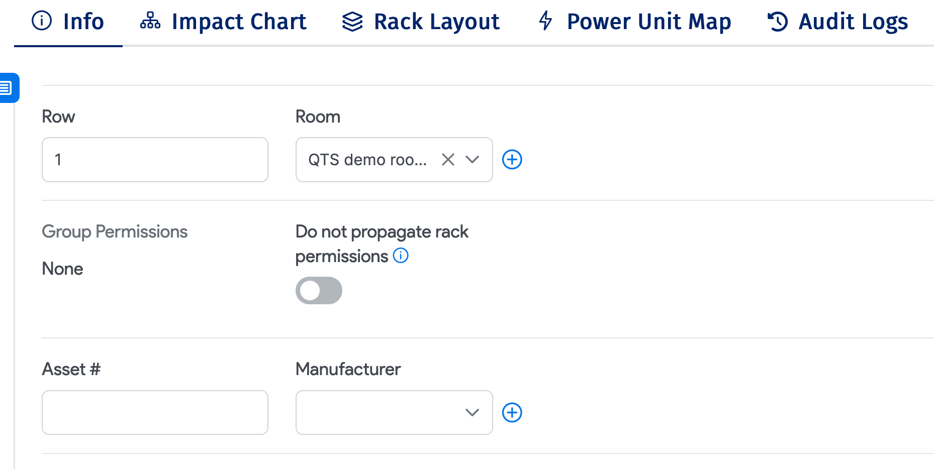 Rack edit mode