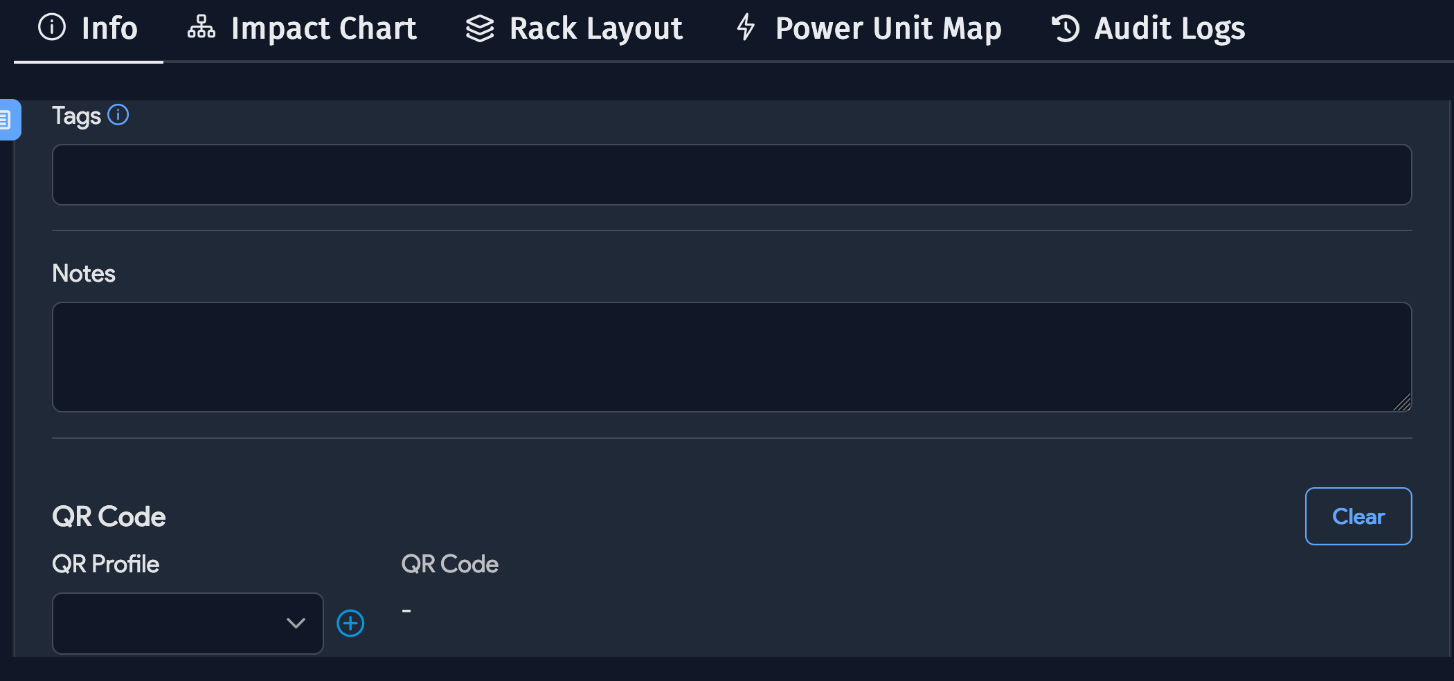 Rack edit mode