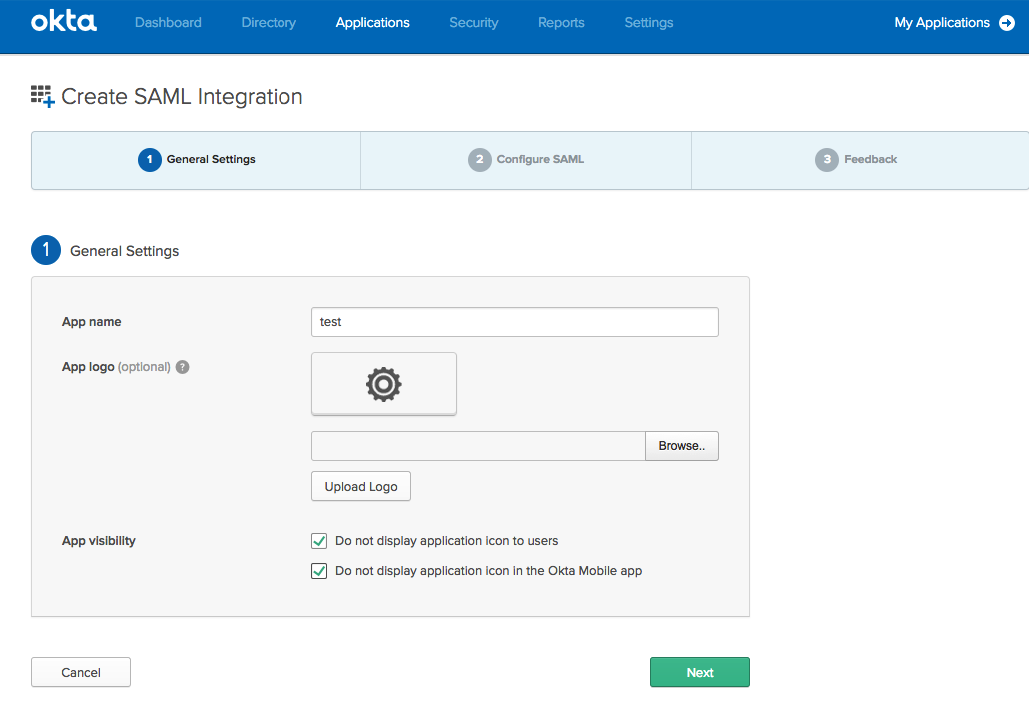 Okta Admin Link