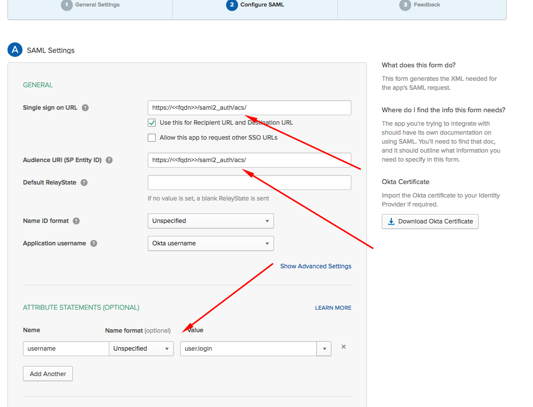 Okta Admin Link