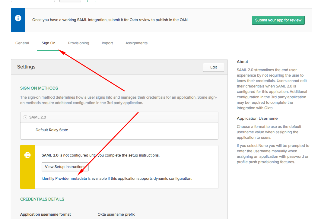 Okta Admin Link