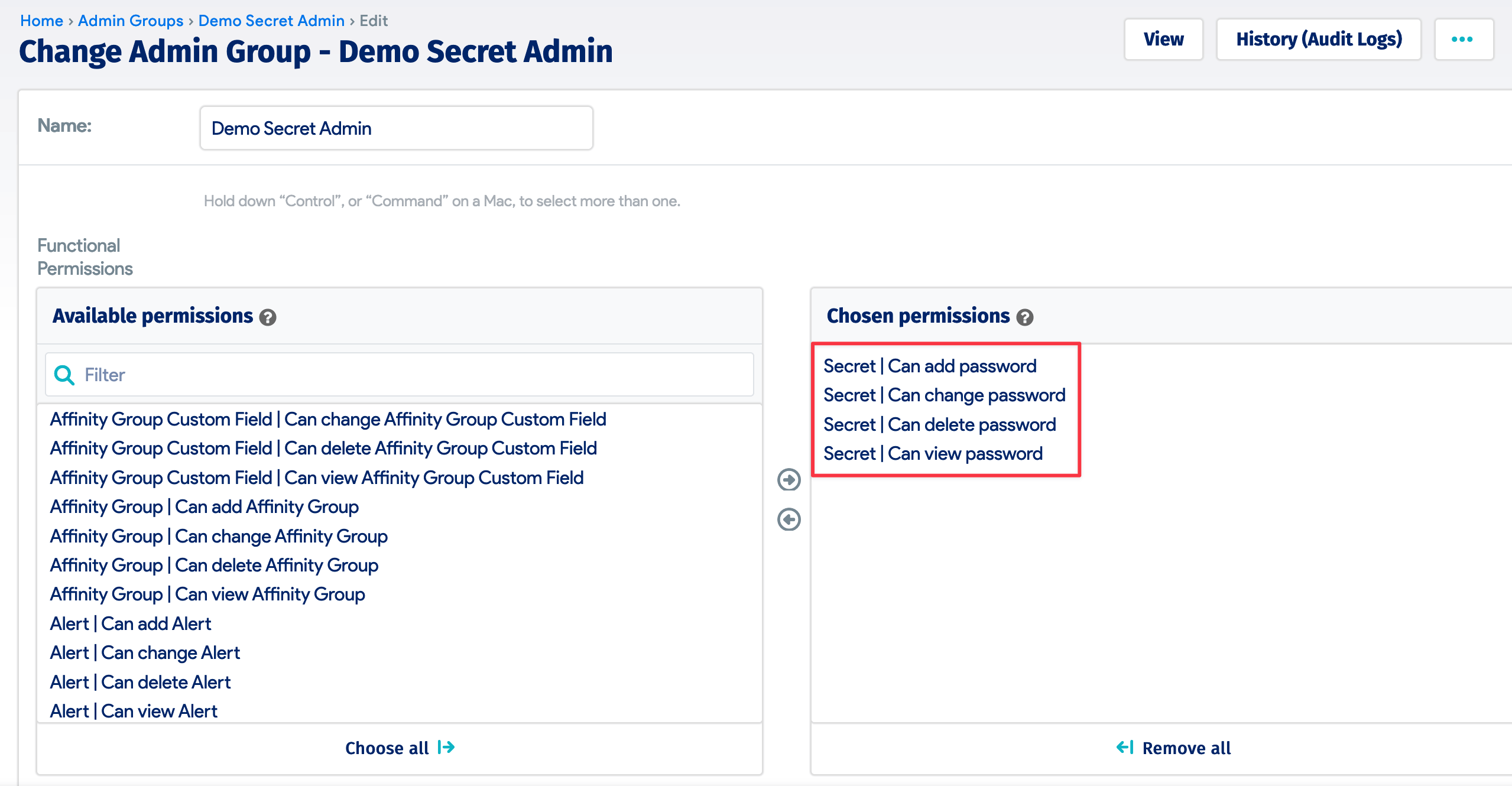 Secrets, Security, and Permissions | Device42