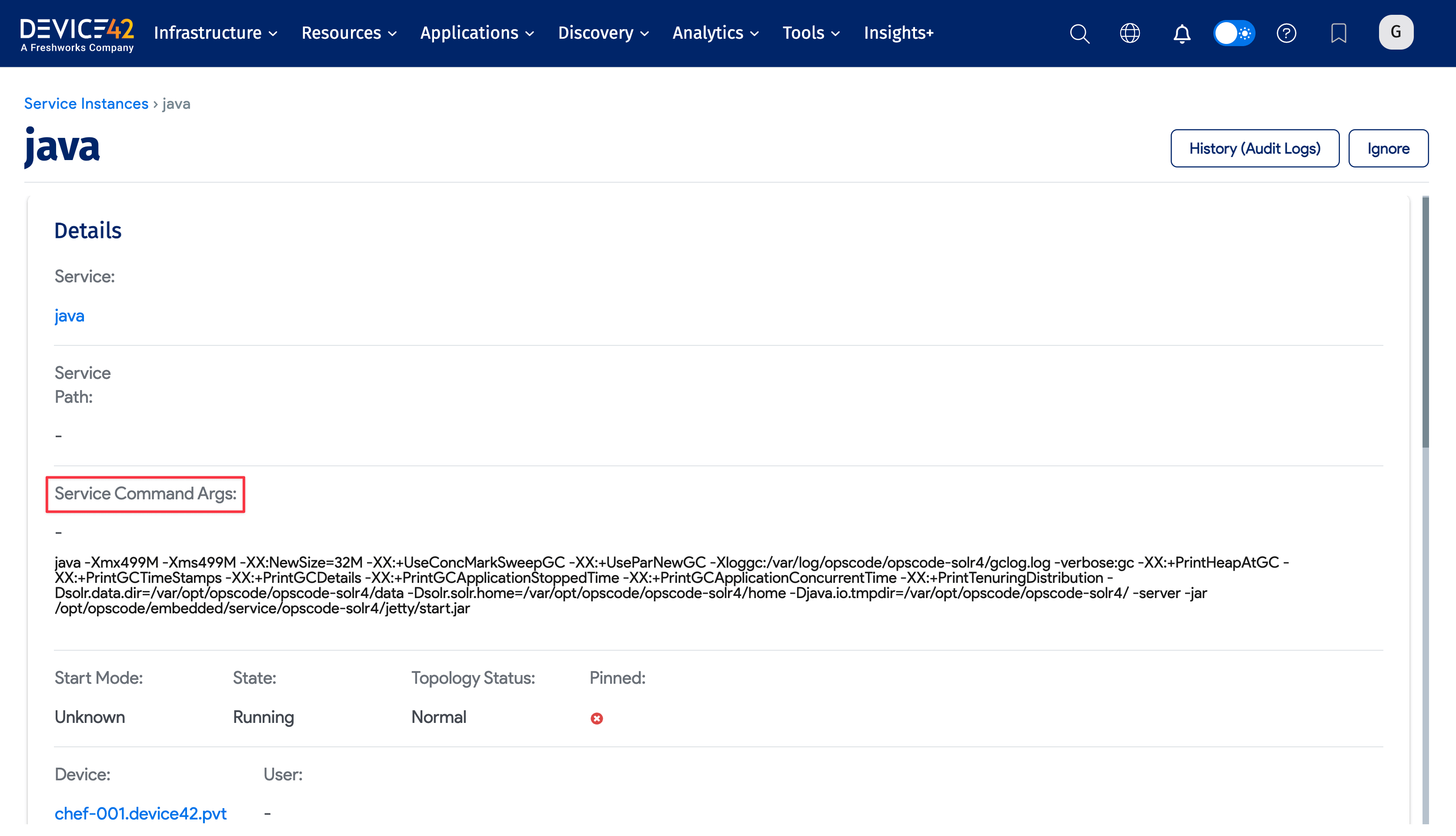 Service Instance Example