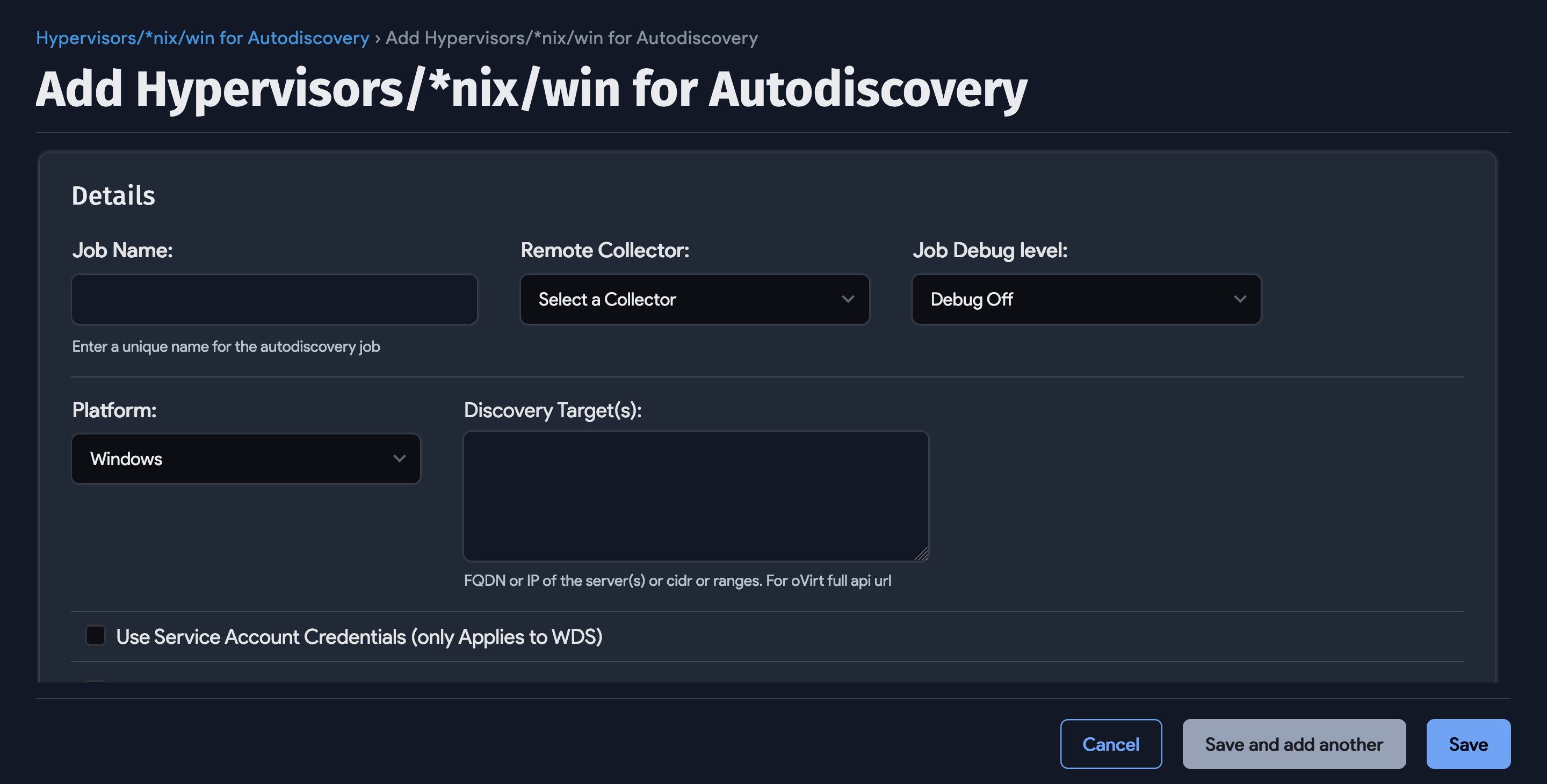 Add discovery job