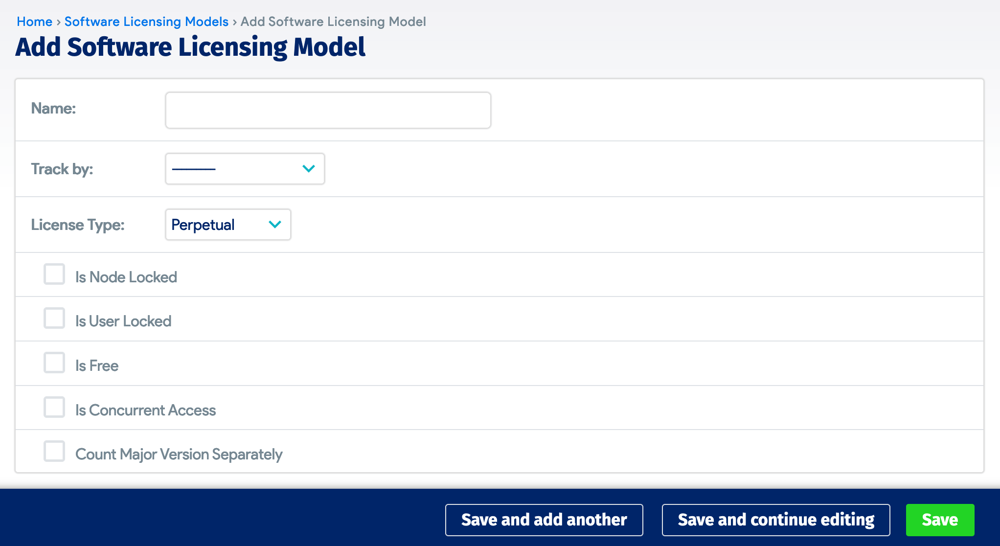 Add Software License Model