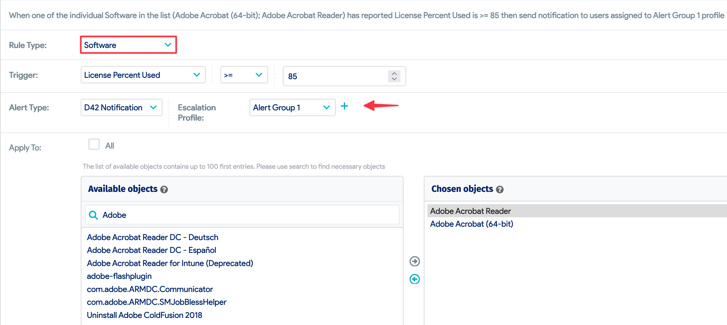 Add alert example