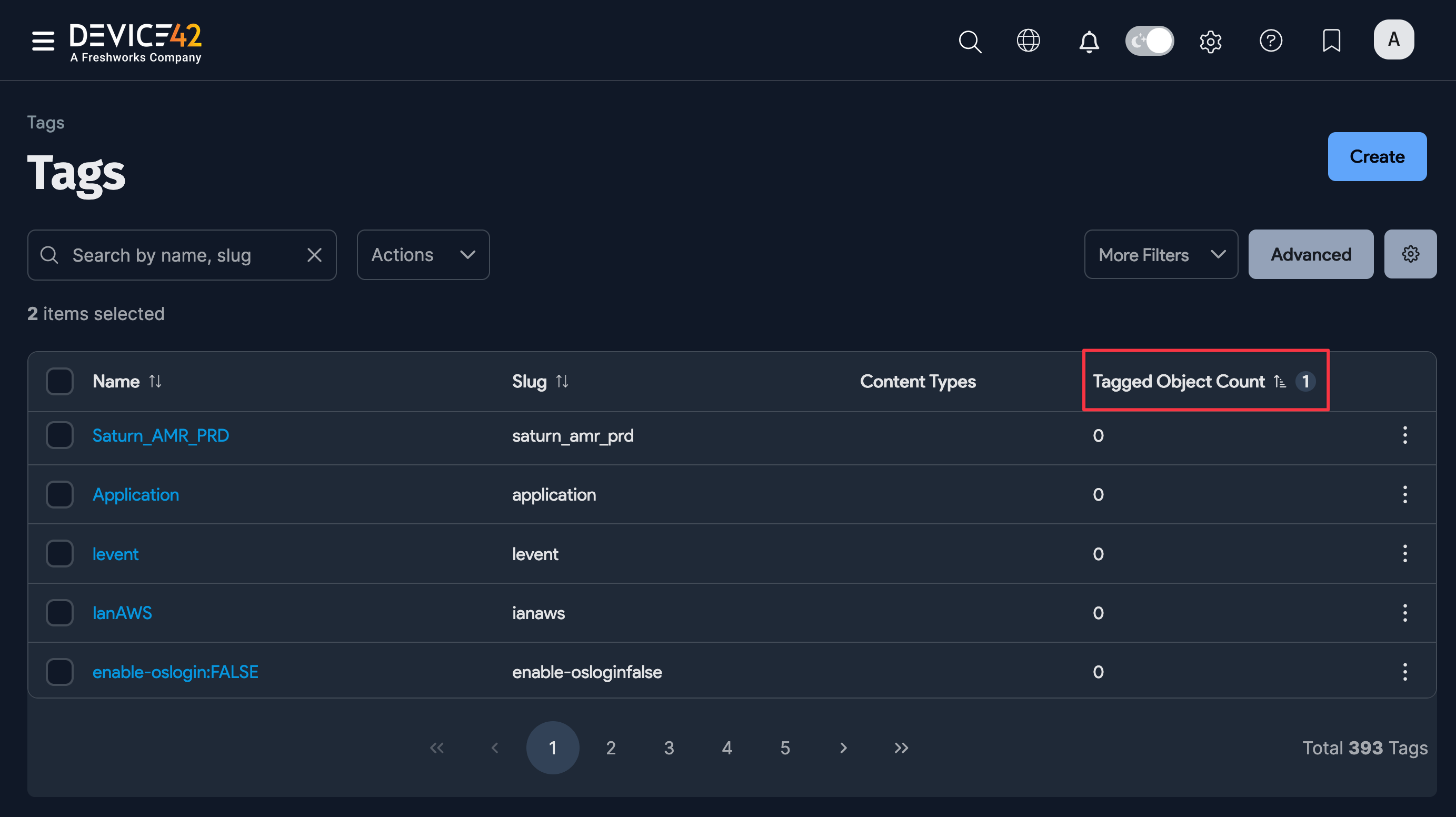 Tagged object count