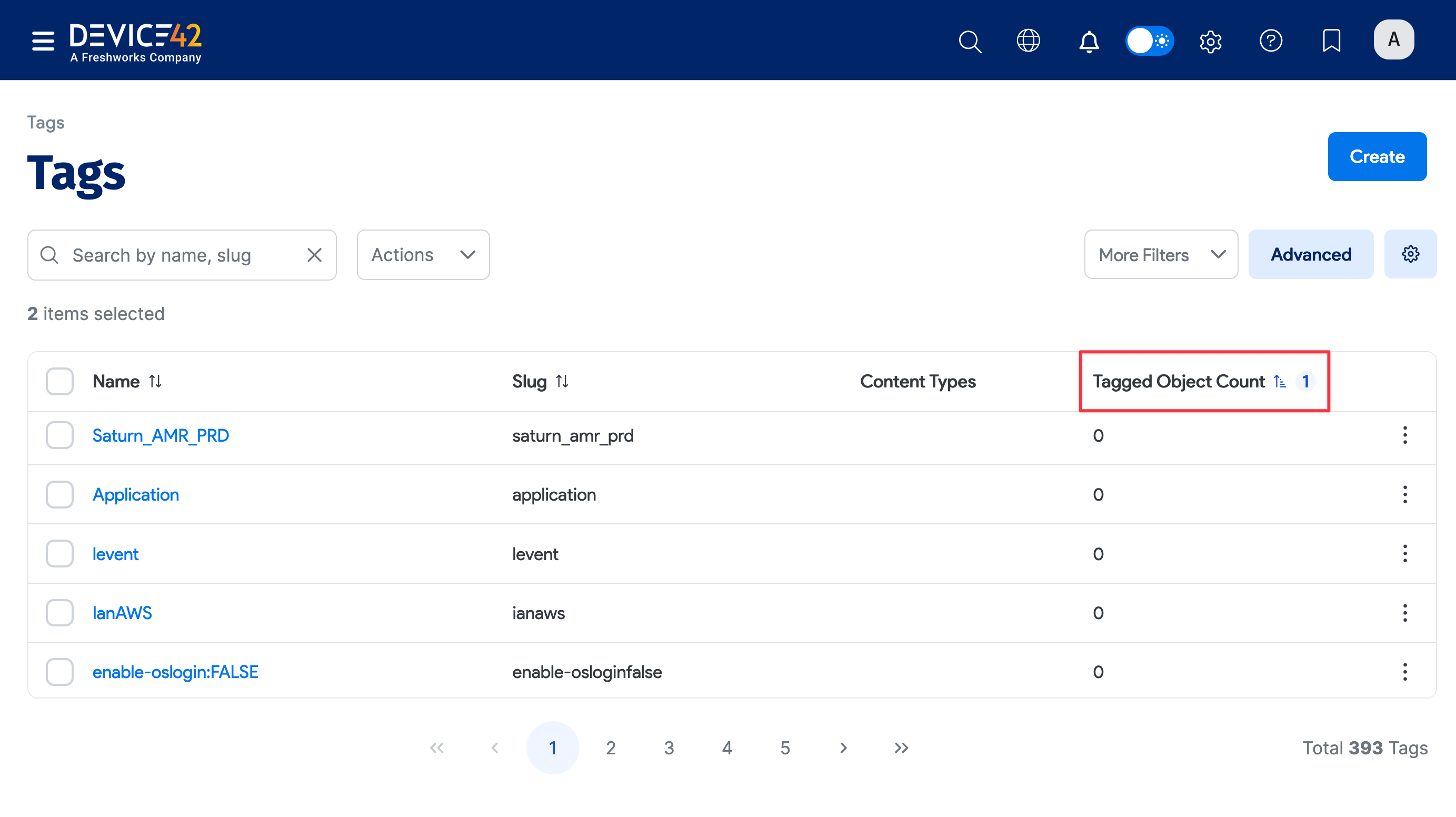 Tagged object count