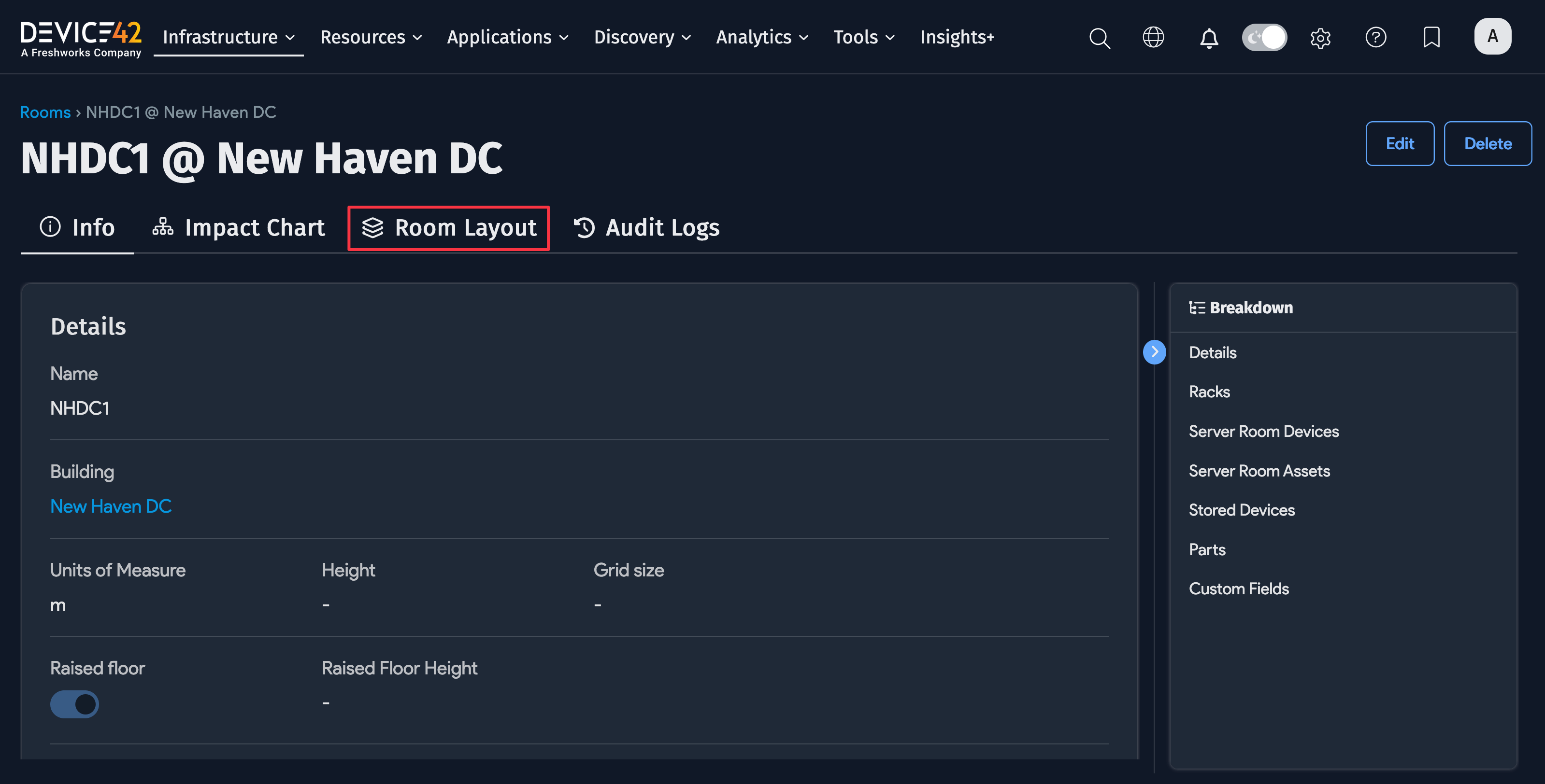 Room Layout button