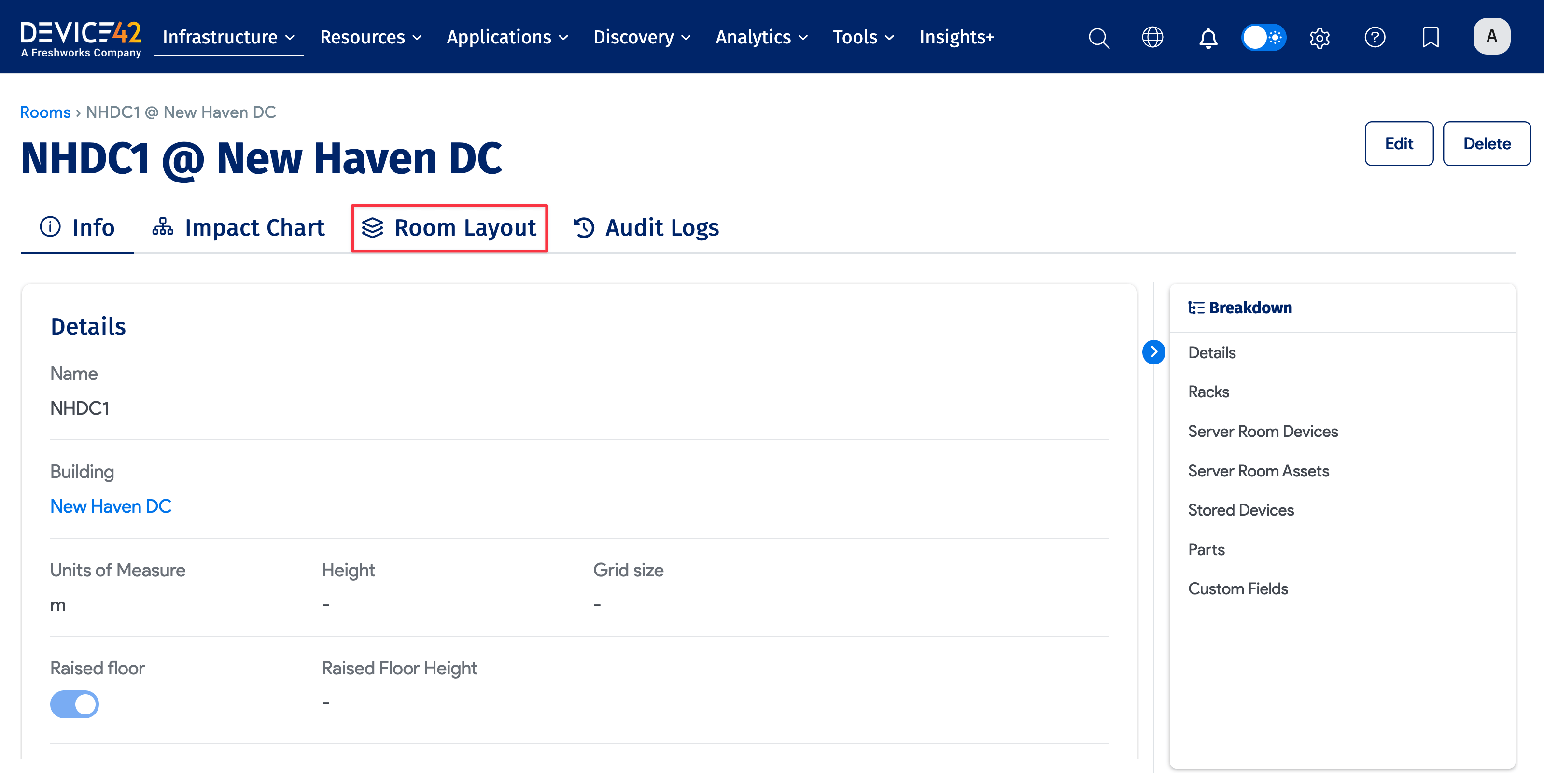 Room Layout button