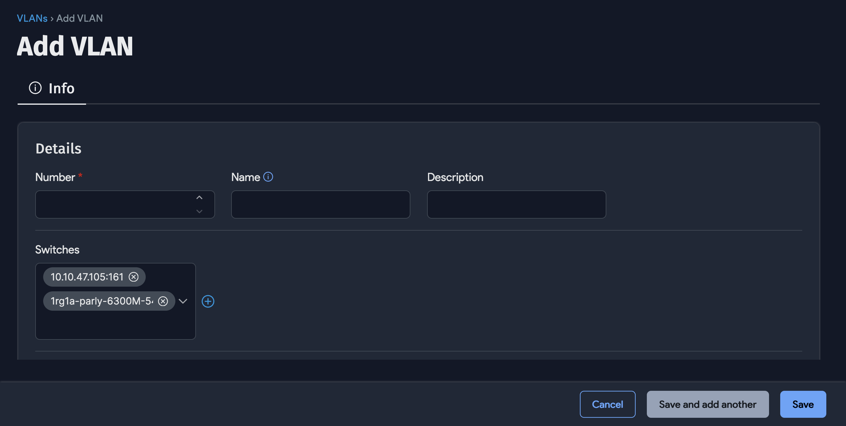 Adding a new VLAN