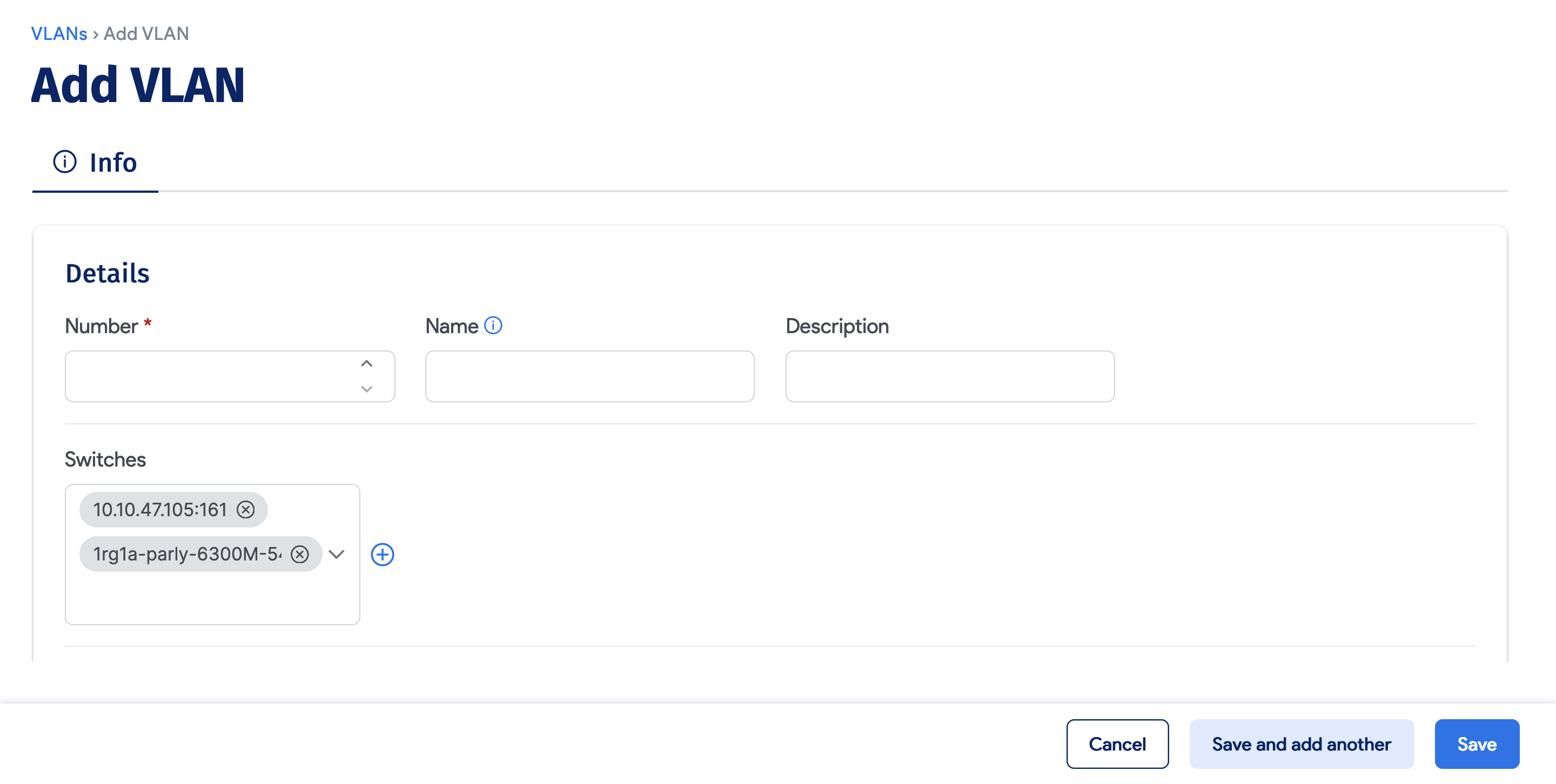 Adding a new VLAN