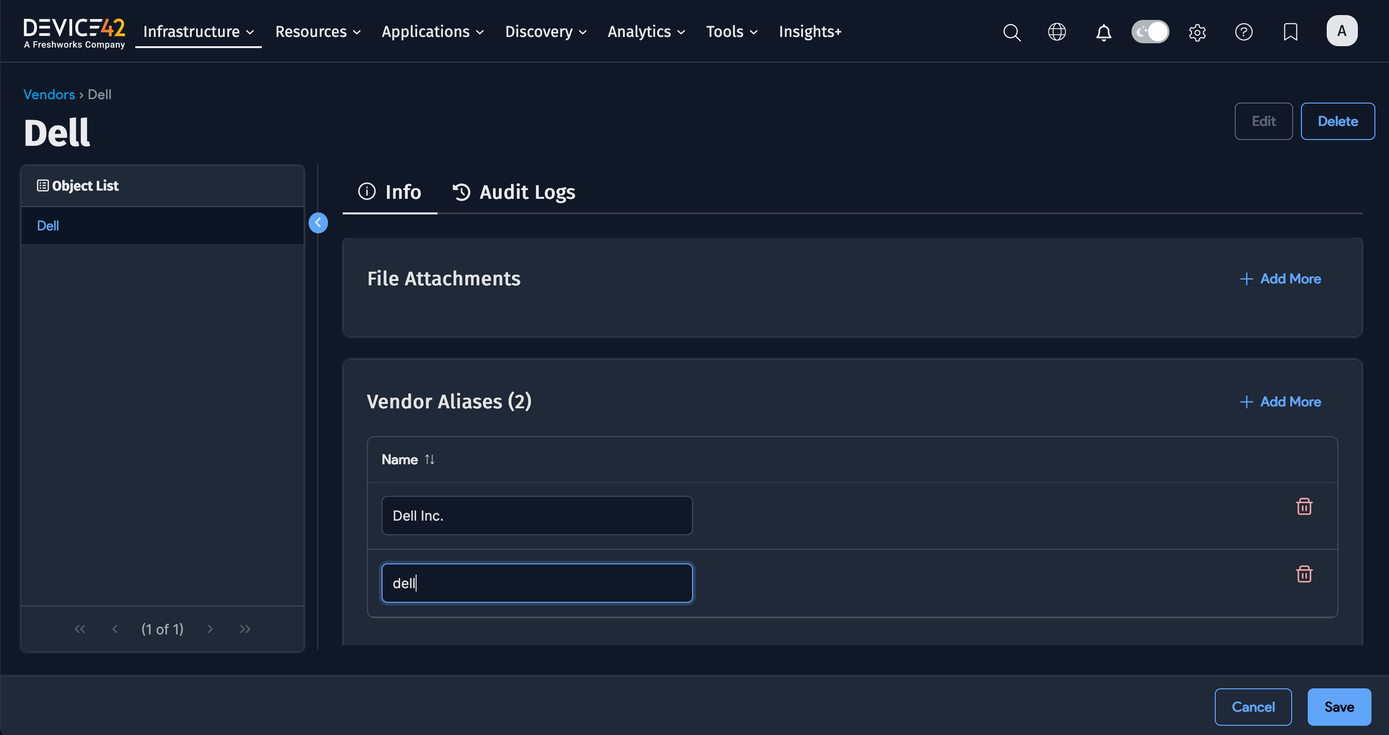 Add vendor aliases