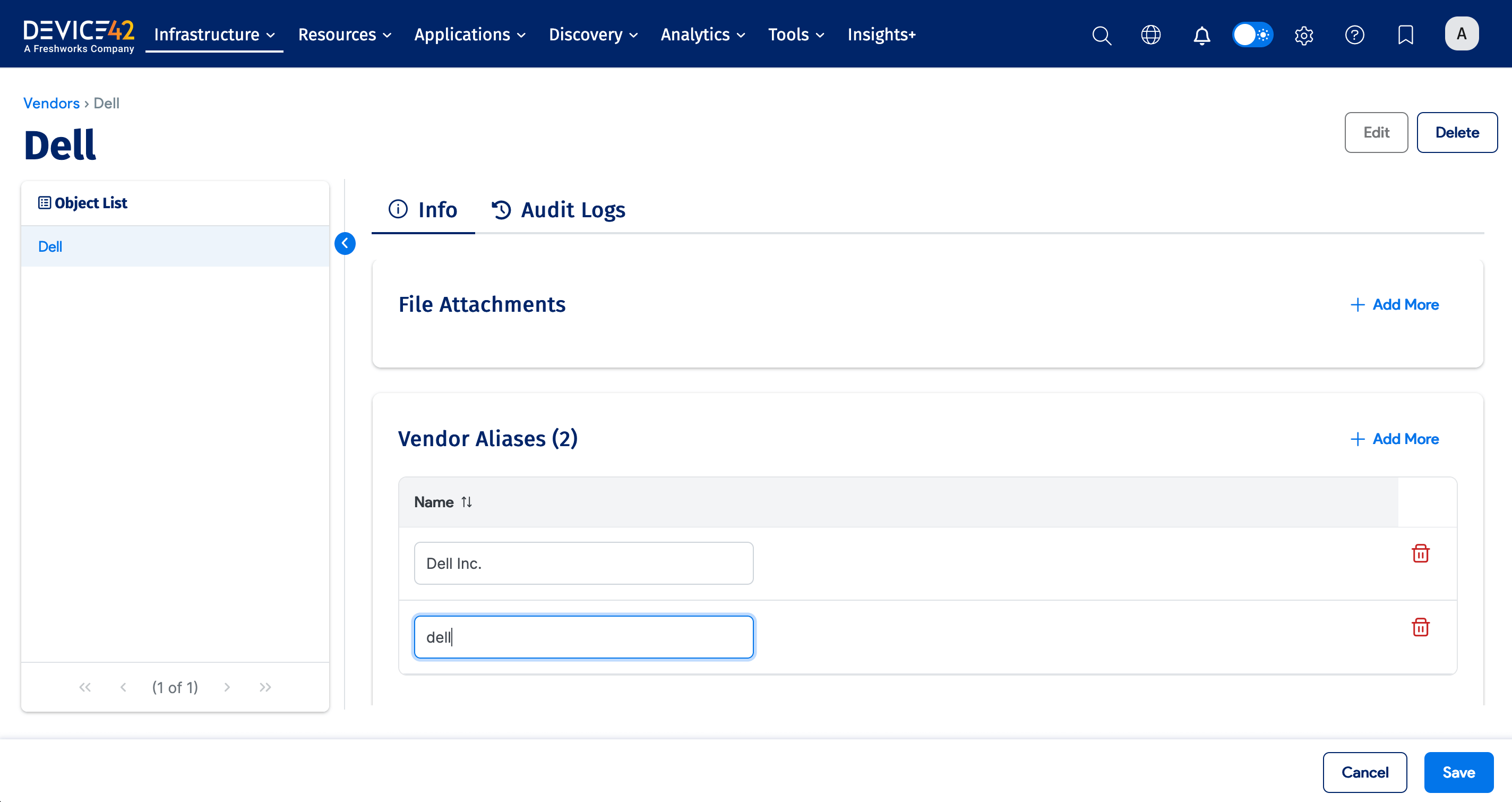 Add vendor aliases