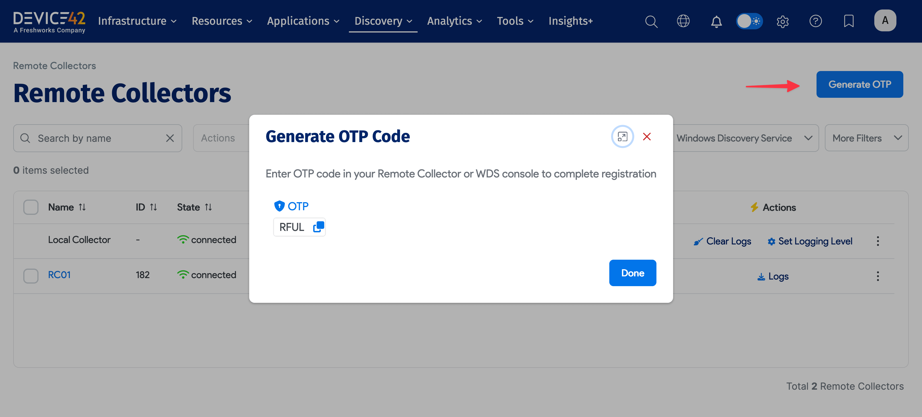 Generate OTP