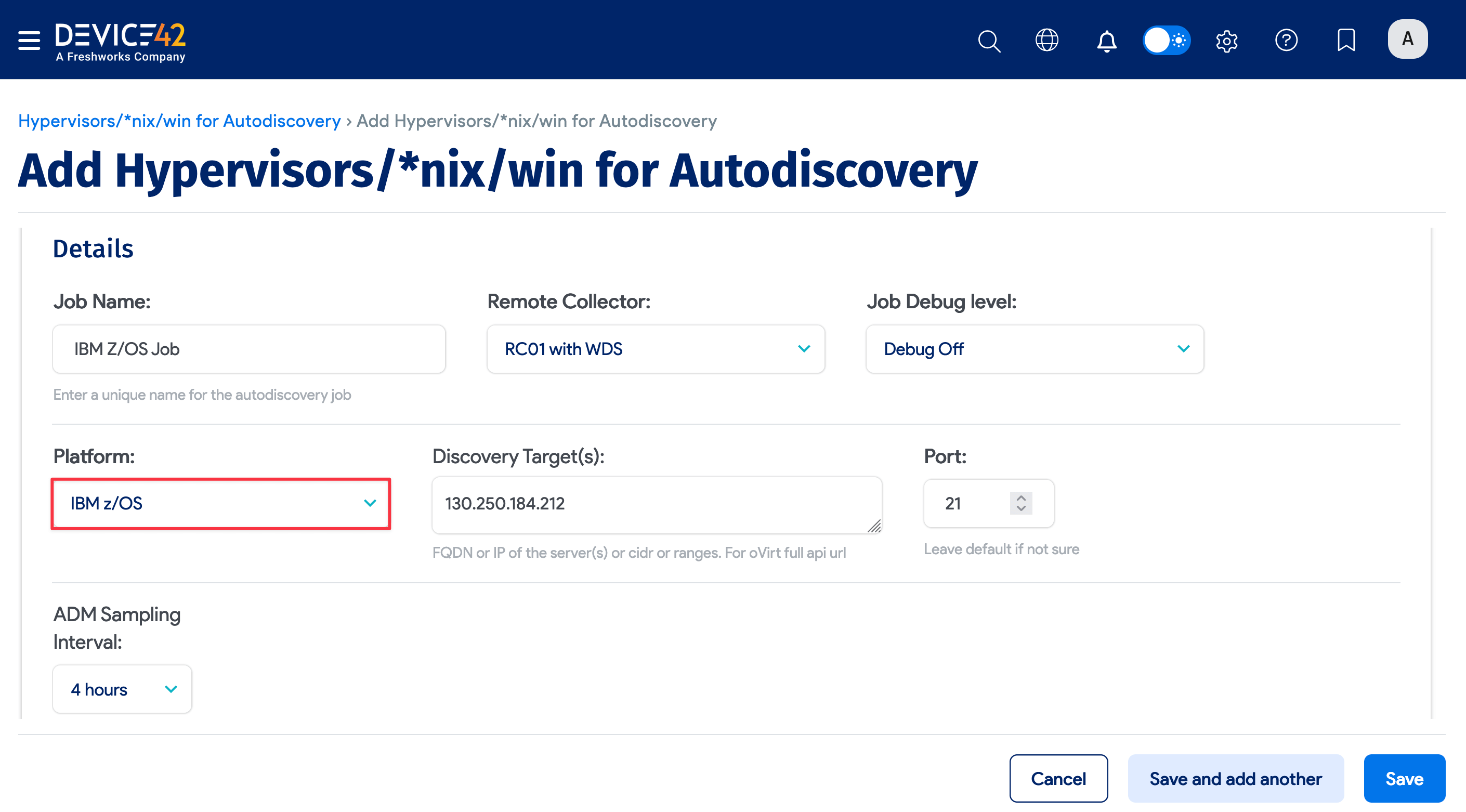 Add IBM z/OS job